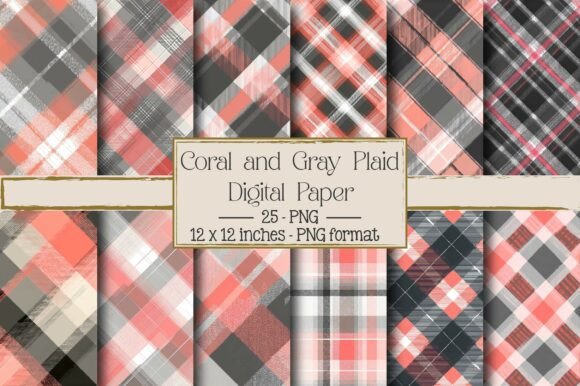 Coral and Gray Plaid Patterns: A Timeless Design Resource for Creative Professionals
