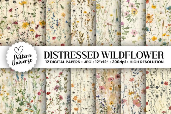 Distressed Wildflowers Seamless Patterns: A Guide to Choosing and Using Them Effectively