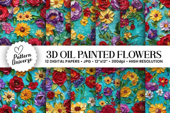 Enhancing Creativity with 3D Impasto Painted Floral Patterns: A Modern Craft Resource