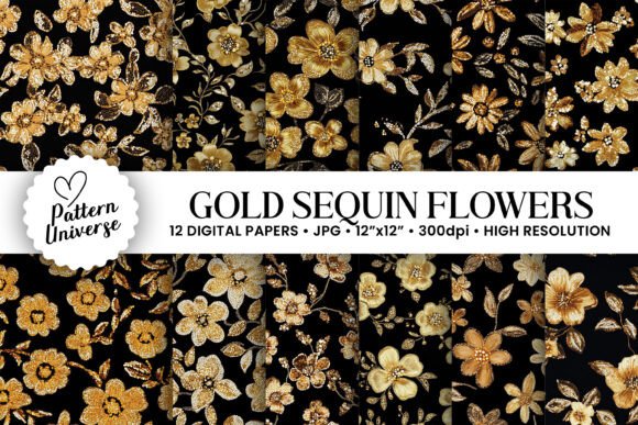 Gold Sequin Floral Embroidery Patterns: Elevating Creativity Across Industries