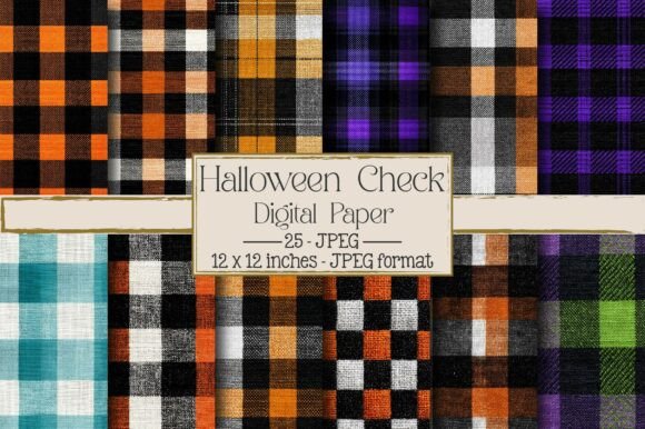 Halloween Check Patterns for Creative Projects