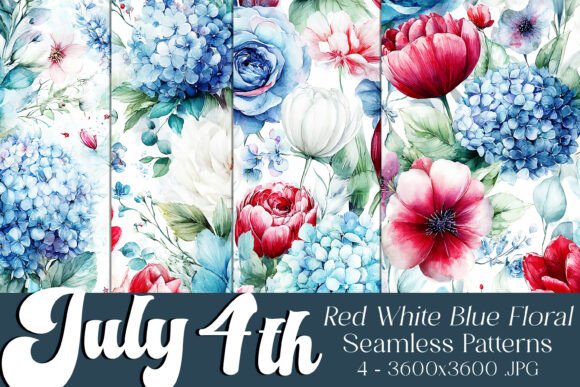 July 4th Seamless Floral Patterns 11: A Unique Blend of Patriotism and Creativity
