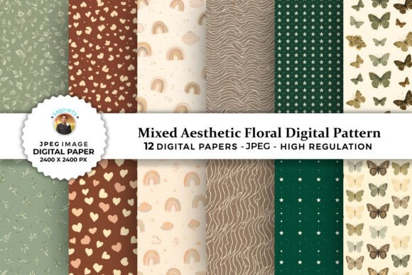Mixed Aesthetic Digital Patterns for Creative Projects