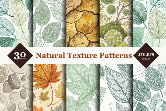 Natural Texture Seamless Patterns 04: Elevating Design with Authentic Outdoor Aesthetics