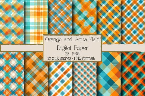 Orange and Aqua Blue Plaid Patterns: A Strategic Design Tool for Creative Professionals