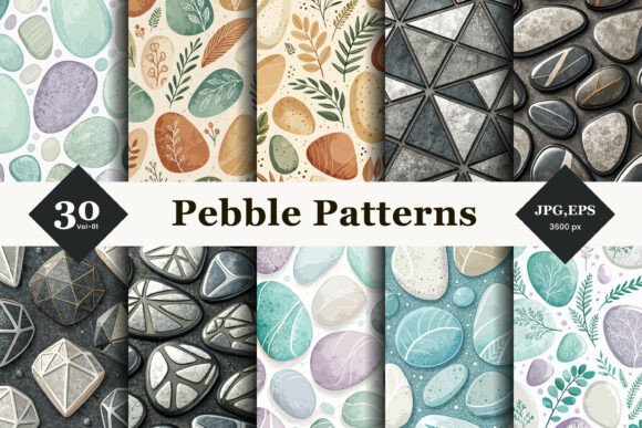Pebble Seamless Patterns 01: Organic Texture for Creative Projects