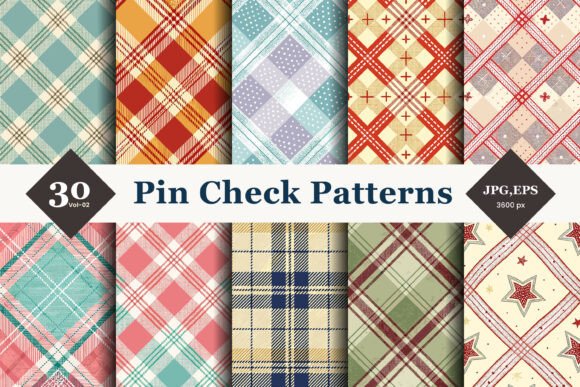 Pin Check Seamless Patterns 02: A Versatile Resource for Designers and Creators