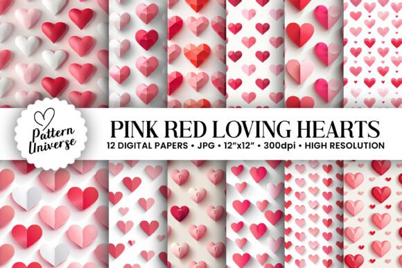 Red Pink 3D Loving Hearts Patterns: A Creative Guide for Craft Enthusiasts