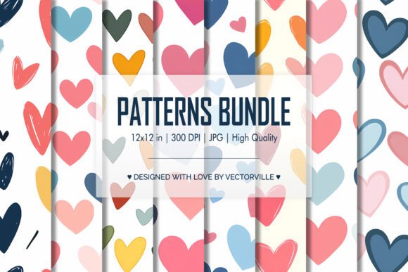 Valentine Hearts Patterns Bundle: Creative Inspiration for Every Occasion