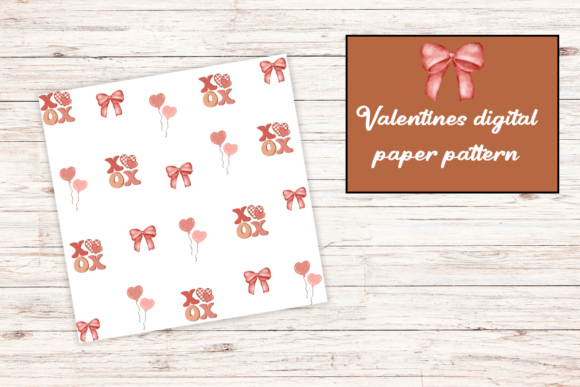 Valentines Bow Digital Paper Patterns: A Versatile Addition to Your Creative Projects