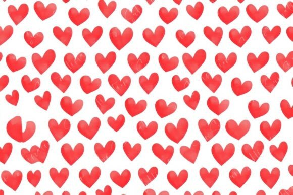 Vibrant Patterns of Red Hearts Spread Across Digital and Print Media